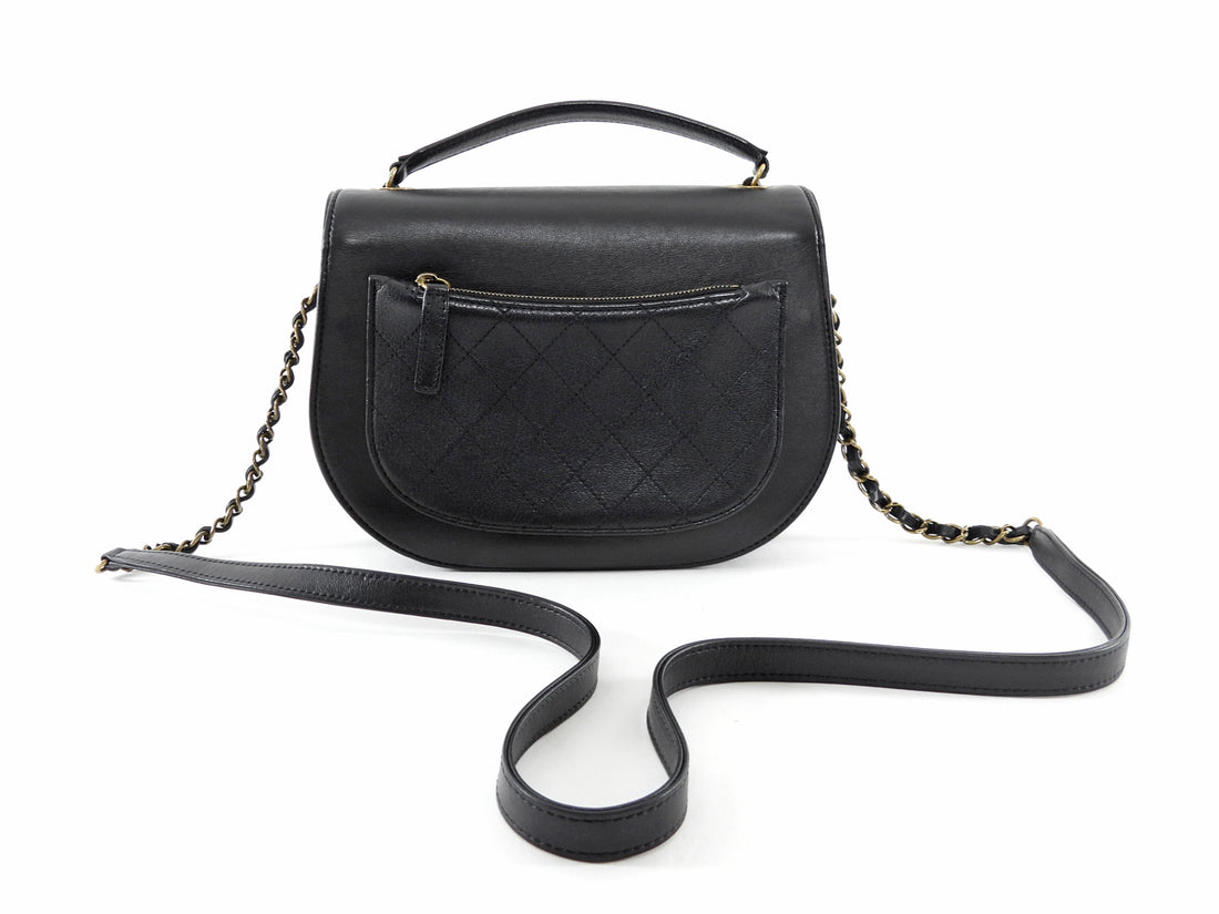 Chanel Black Leather Medium Coco Curve CC Flap Bag