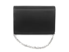 Roger Vivier Black Silver RV Bouquet Flower Strass Buckle Black Satin Bag