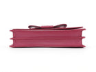 Prada Pink Saffiano Lux Leather Bow Embellished Wallet On Strap