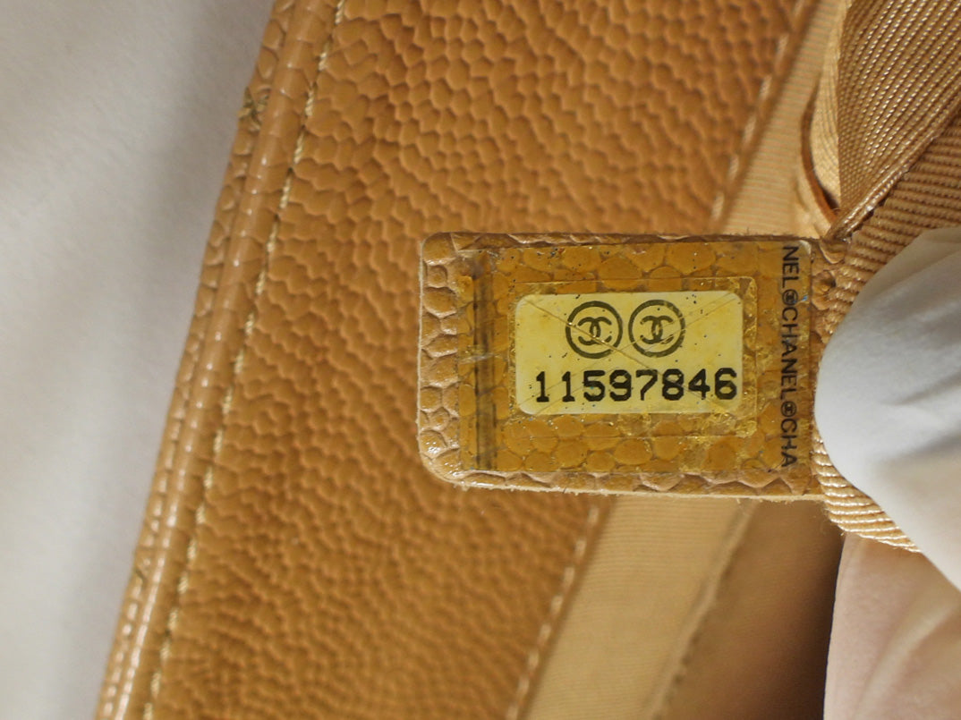 Chanel Beige Caviar Leather GST Grand Shopping Tote Bag