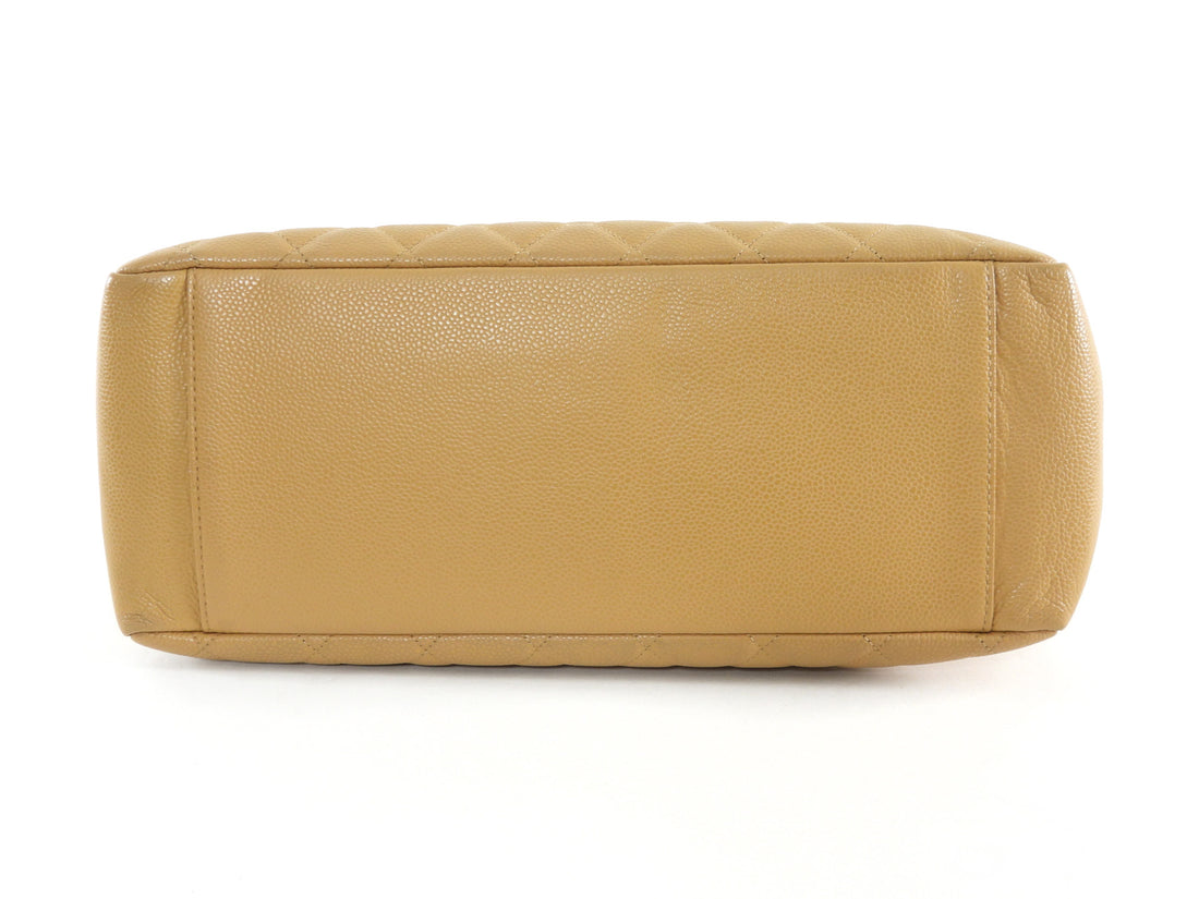 Chanel Beige Caviar Leather GST Grand Shopping Tote Bag
