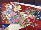 Gucci Vintage Plum and Navy Multicolor Floral Silk 90cm Scarf