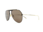 Dolce & Gabbana Brown Gold Shield Aviator Rimless Sunglasses GG2213