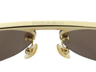 Dolce & Gabbana Brown Gold Shield Aviator Rimless Sunglasses GG2213