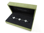 Van Cleef & Arpels Vintage Alhambra 5 Motif 18K White Gold Mother of Pearl Bracelet
