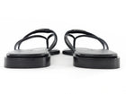 Hermes Black Calfskin Miss Mini Kelly Lock Flat Strappy Sandal - 37