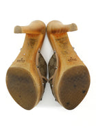 Gucci Beige Monogram Canvas Large Horsebit Clog Platform Heels - 40
