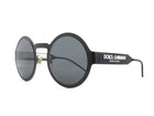 Dolce & Gabbana Black Matte Metal Frame Round Sunglasses DG2234