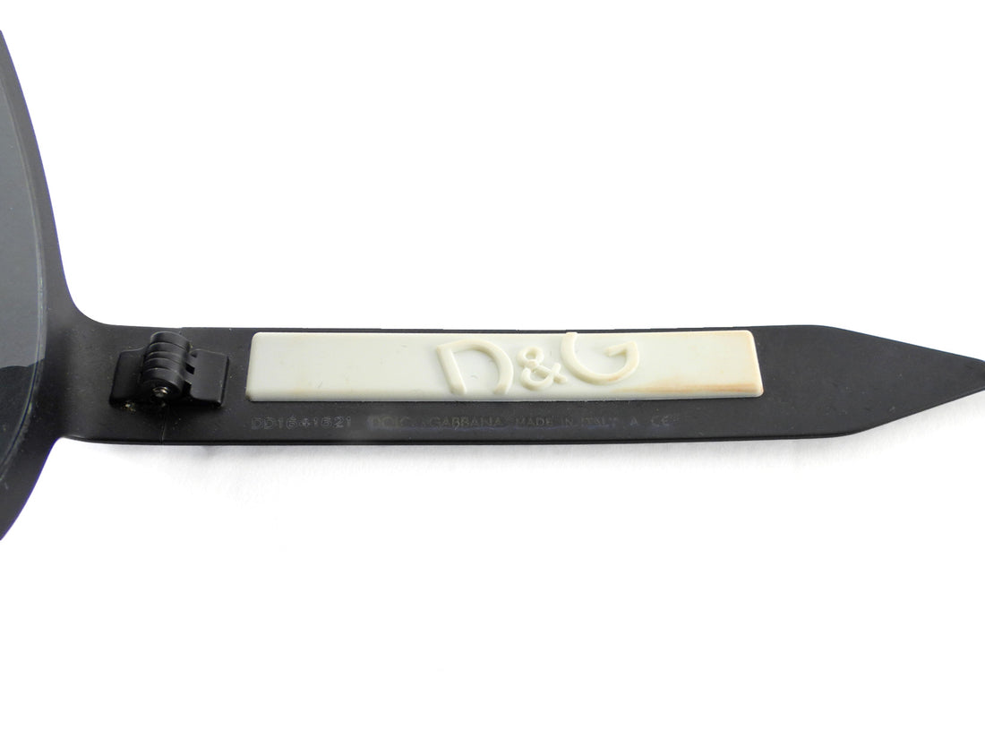 Dolce & Gabbana Black Matte Metal Frame Round Sunglasses DG2234