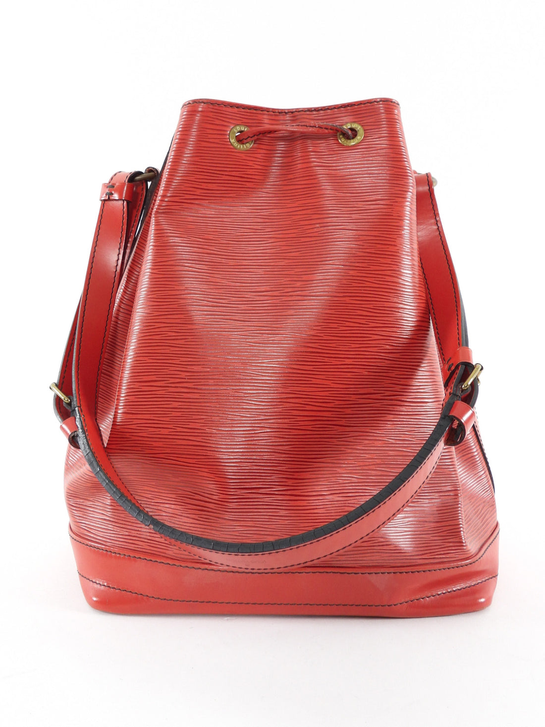 Louis Vuitton Vintage 1990 Red Epi Leather Noe GM Bucket Bag