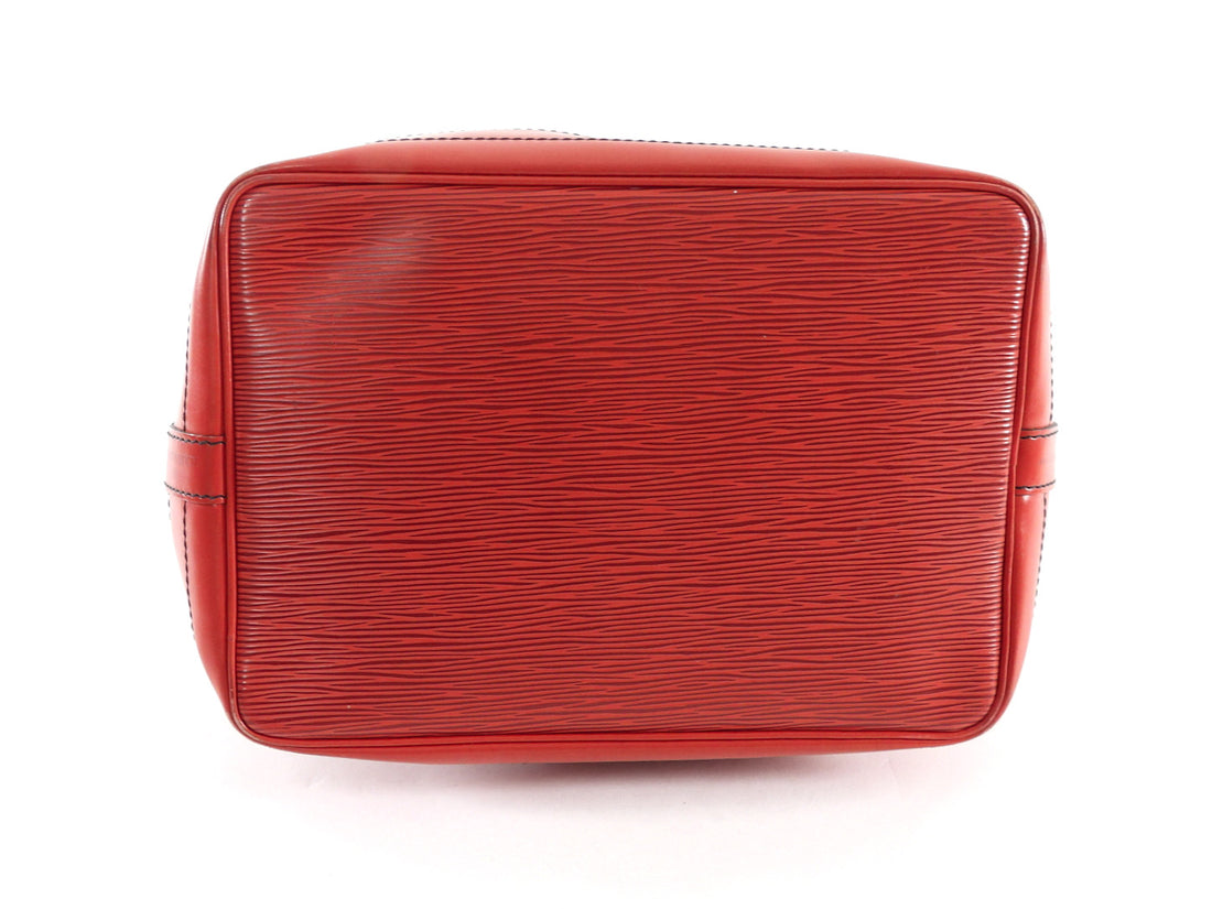 Louis Vuitton Vintage 1990 Red Epi Leather Noe GM Bucket Bag