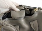 Alexander Wang Oyster Grey Grained Leather Gold Stud Rocco Satchel Bag