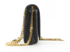 Saint Laurent Black Croc Embossed Mini Kate Tassel Chain Bag Mini