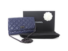 Chanel Navy Blue 2.55 Reissue Aged Calfskin Wallet on Chain Bag