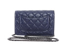 Chanel Navy Blue 2.55 Reissue Aged Calfskin Wallet on Chain Bag