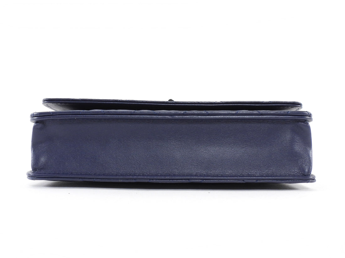 Chanel Navy Blue 2.55 Reissue Aged Calfskin Wallet on Chain Bag