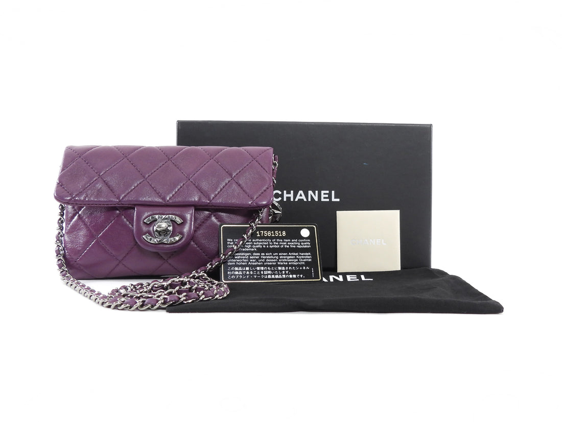 Chanel Purple Mineral Nights Quilted Lambskin Mini Flap Bag