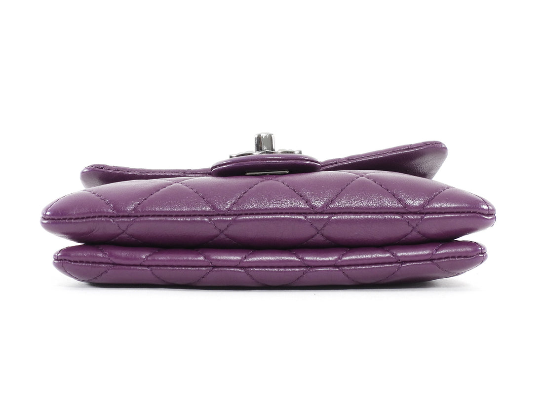 Chanel Purple Mineral Nights Quilted Lambskin Mini Flap Bag