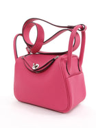 Hermes Pink Mini Lindy Clemence Rose Shocking PHW Mini
