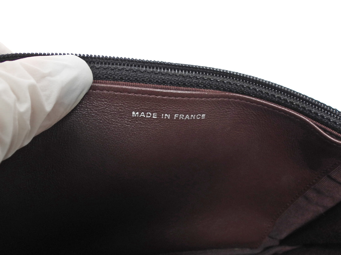 Chanel Black Caviar Leather CC Classic Wallet on Chain SHW