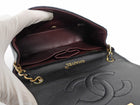 Chanel Vintage 1989 Black Quilted Leather Mini Full Flap Bag