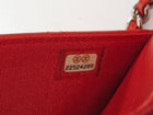 Chanel Red Lambskin Leather CC Classic Wallet on Chain SHW