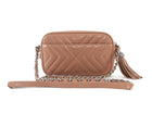 Chanel Beige nude Mini diagonal Chevron Tassel Chain Camera Bag