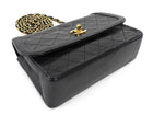 Chanel Vintage 1989 Black Quilted Leather Small Chain Flap Bag