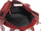Balenciaga Burgundy Lambskin Leather Classic City Moto Bag