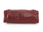 Balenciaga Burgundy Lambskin Leather Classic City Moto Bag