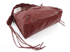 Balenciaga Burgundy Lambskin Leather Classic City Moto Bag
