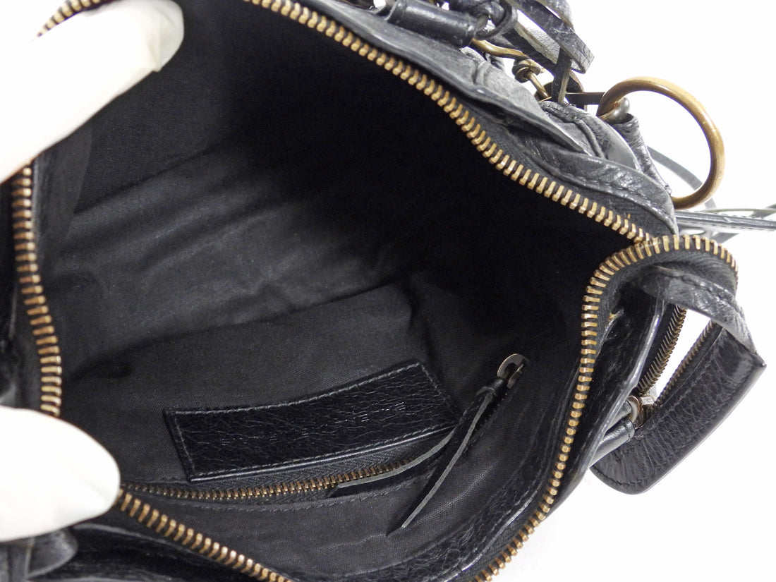 Balenciaga Black Leather Mini Classic City Bag
