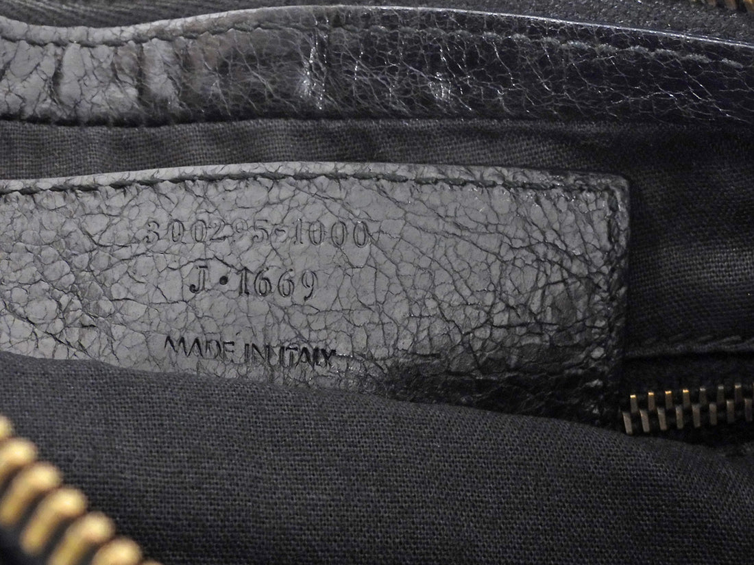 Balenciaga Black Leather Mini Classic City Bag