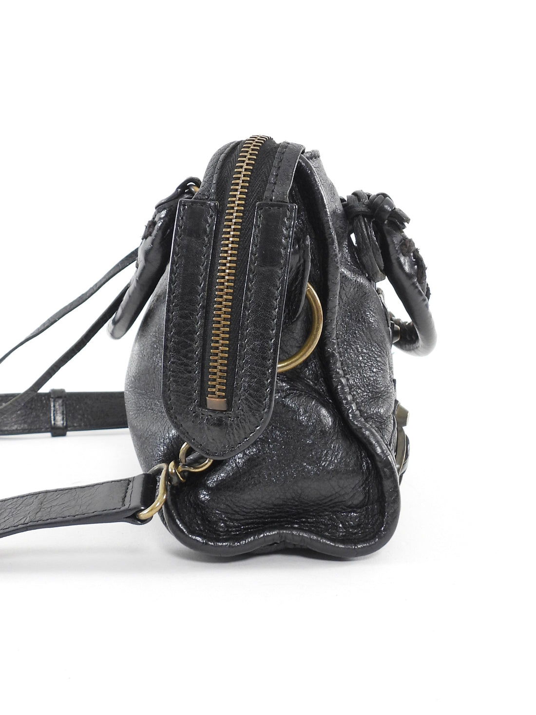 Balenciaga Black Leather Mini Classic City Bag