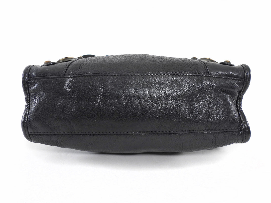 Balenciaga Black Leather Mini Classic City Bag