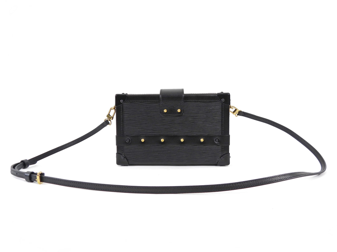 Louis Vuitton Black Louis Vuitton Black Epi Leather Petite Malle Trunk Box Bag