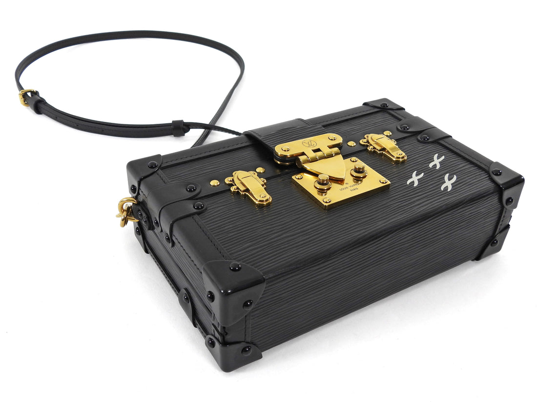 Louis Vuitton Black Louis Vuitton Black Epi Leather Petite Malle Trunk Box Bag