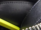 Eera Chartreuse Buckle Black Crystal Mesh Moonbag