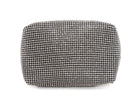Eera Chartreuse Buckle Black Crystal Mesh Moonbag