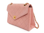 Chanel Vintage 1996 Pink Quilted Leather Medium Envelope Chain Flap Bag