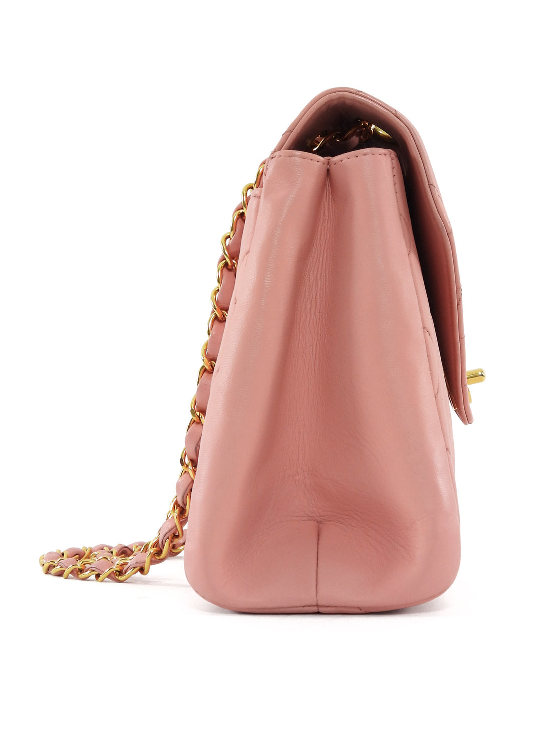 Chanel Vintage 1996 Pink Quilted Leather Medium Envelope Chain Flap Bag