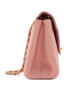 Chanel Vintage 1996 Pink Quilted Leather Medium Envelope Chain Flap Bag