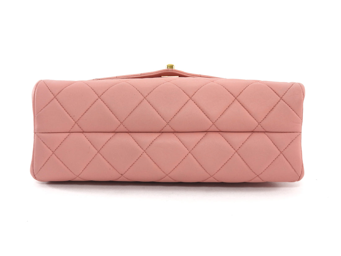 Chanel Vintage 1996 Pink Quilted Leather Medium Envelope Chain Flap Bag