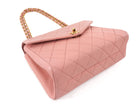 Chanel Vintage 1996 Pink Quilted Leather Medium Envelope Chain Flap Bag