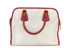 Prada Red Ivory Bicolor Saffiano Leather Handbag