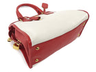 Prada Red Ivory Bicolor Saffiano Leather Handbag