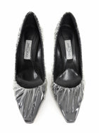 Jimmy Choo x Off-White Anne Black Satin Clear Vinyl Wrap Pumps - 42