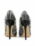Jimmy Choo x Off-White Anne Black Satin Clear Vinyl Wrap Pumps - 42