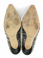 Jimmy Choo x Off-White Anne Black Satin Clear Vinyl Wrap Pumps - 42