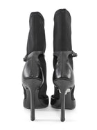 Alexander Wang Black Viola 105 Leather and Neoprene Sock Boots - 40